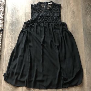 Dress: black baby doll dress